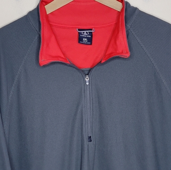 Lands' End | Gray Ribbed Textured 1/4 Zip Pullover Size XXL - Picture 2 of 4